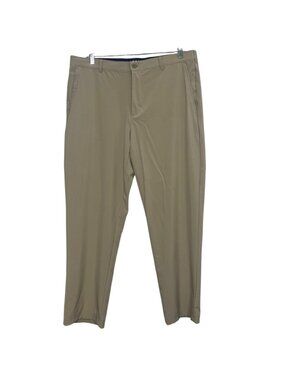 Izod Golf Pants Stretch Flat Front Mens Size 40x30 Beige Lightweight